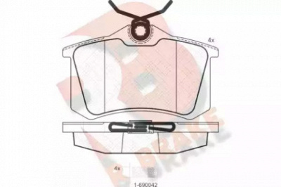 R BRAKE rb0697700 -  Комплект тормозных колодок, дисковый тормоз